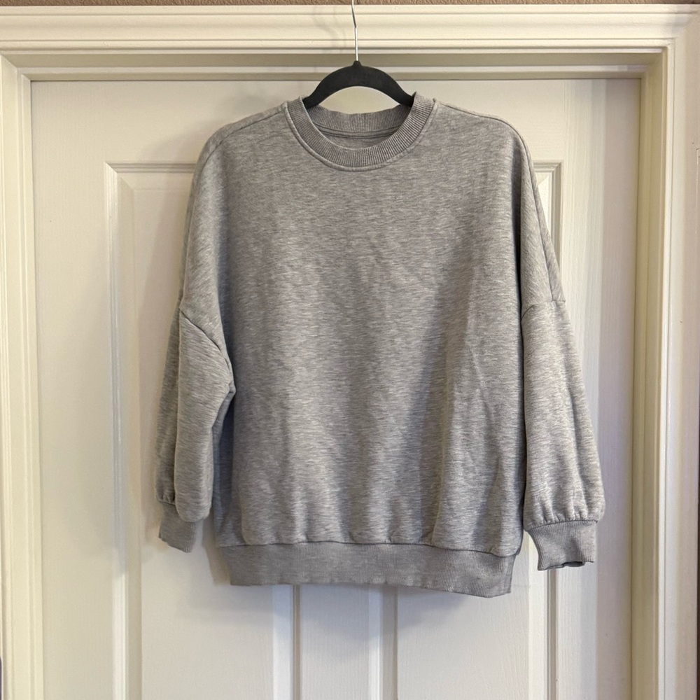 Classic Gray Women's Maternity Crew Neck, Size Small